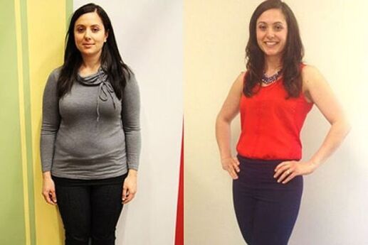 Γυναίκα πριν και μετά τη δίαιτα φαγόπυρου (1)